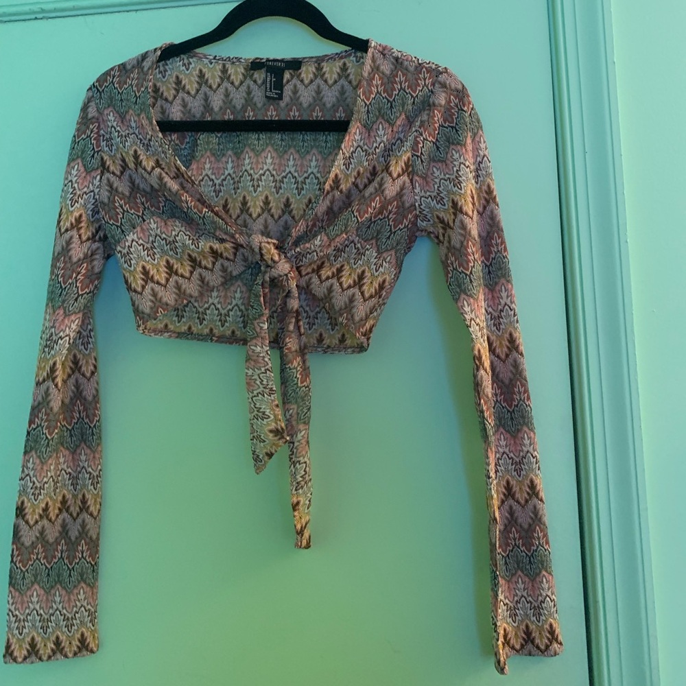 Boho Chic Sexy Tie in Front Crop Top Y2K shein F21